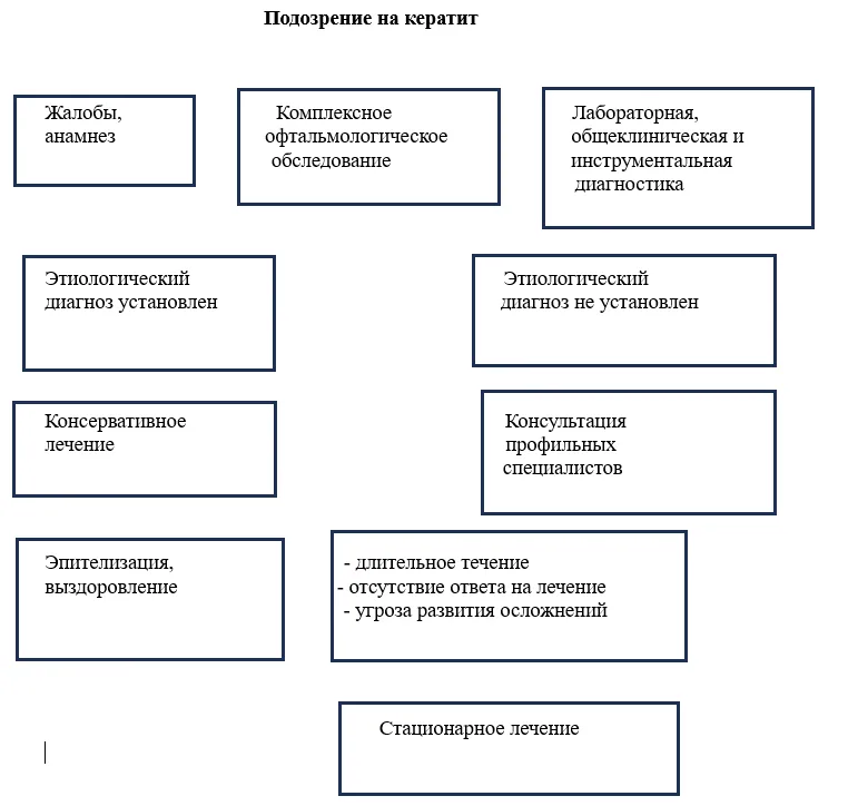 Приложение Б. Алгоритмы действий врача — Кератит