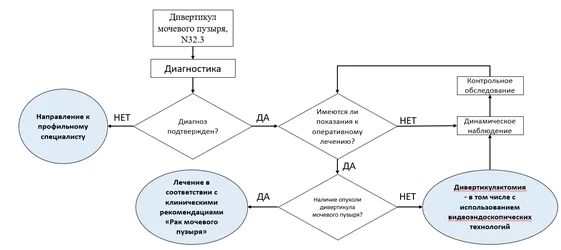Приложение Б. Алгоритмы действий врача — Дивертикул мочевого пузыря