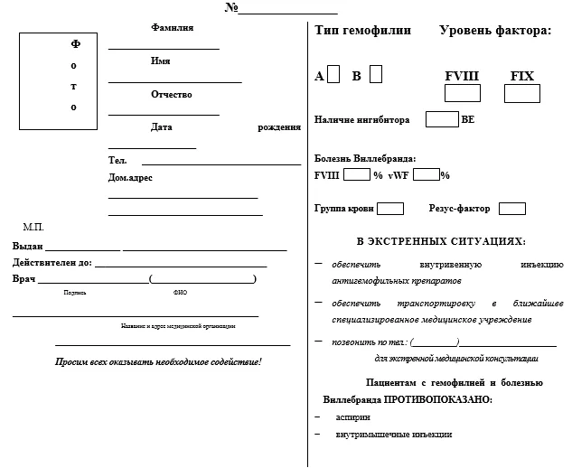 Приложение В. Информация для пациента — Гемофилия