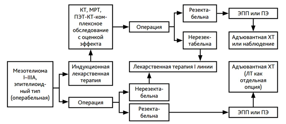 Приложение Б. Алгоритмы действий врача — Мезотелиома плевры, брюшины и других локализаций