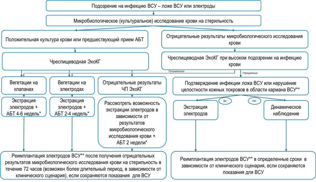 Приложение Б. Алгоритмы действий врача — Инфекционный эндокардит и инфекция внутрисердечных устройств