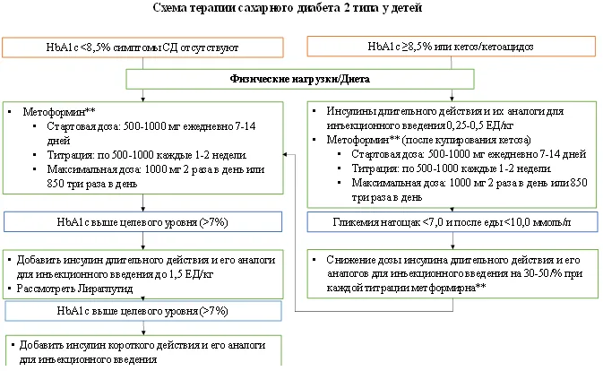 Приложение Б. Алгоритмы действий врача — Сахарный диабет 2 типа у детей
