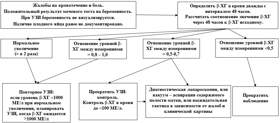 Приложение Б. Алгоритмы действий врача — Выкидыш (самопроизвольный аборт)
