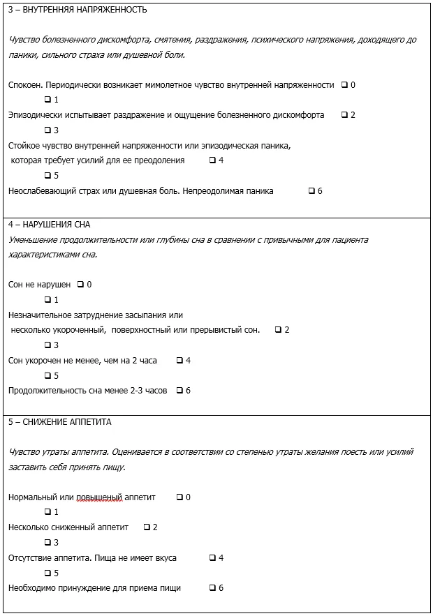 Приложение Г1 - Г... Шкалы оценки, вопросники — Биполярное аффективное расстройство