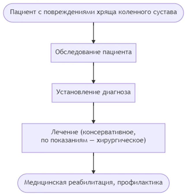 Приложение Б. Алгоритмы действий врача — Повреждения хряща коленного сустава