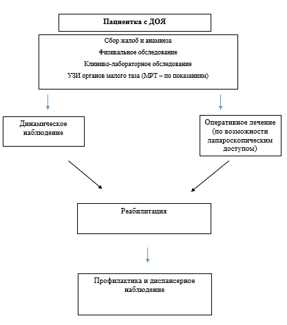 Приложение Б. Алгоритмы действий врача — Доброкачественные новообразования яичников